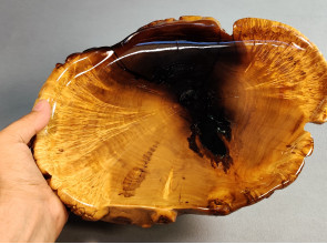 Handmade Wooden Salver / Maple Burl Wood